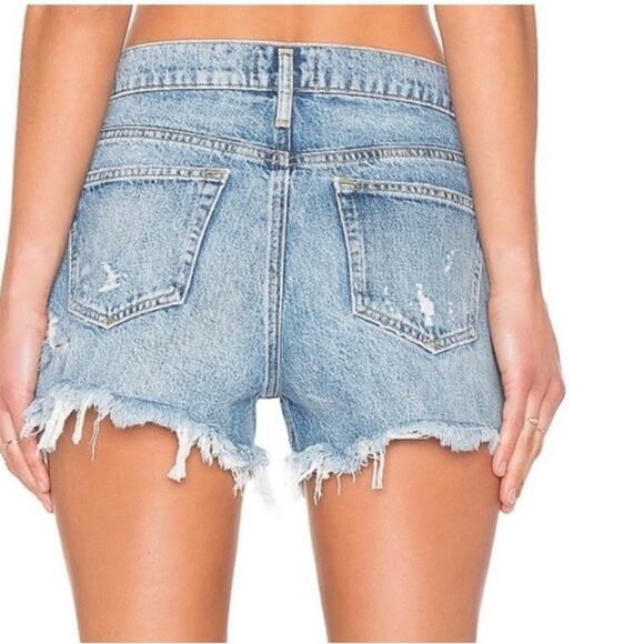 AGOLDE Distressed Cut-Off Parker Jean Shorts - size 29 - Picture 2 of 8